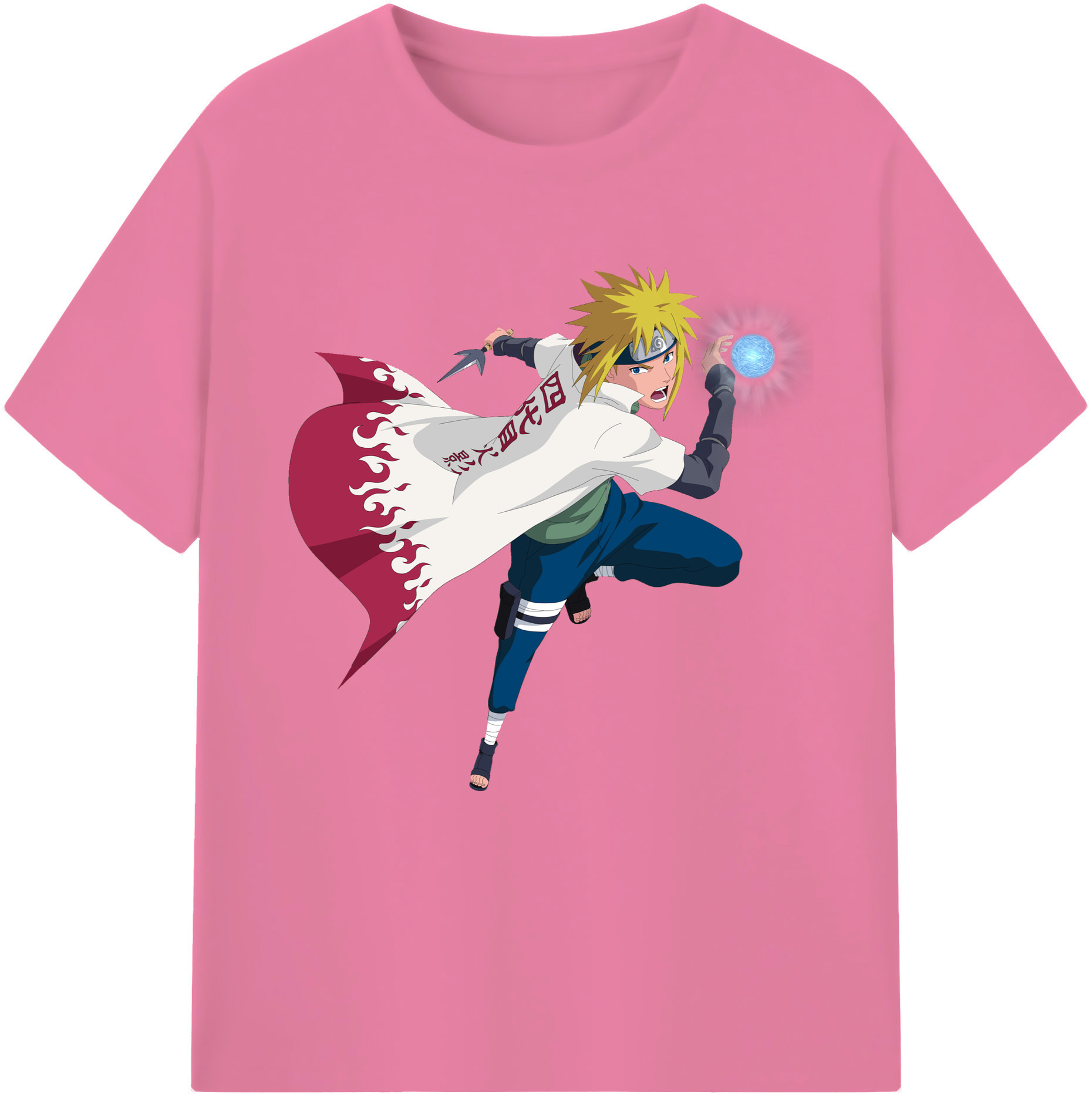 （画像用） NARUTO -ナルト- 波風 ミナト Namikaze Minato 綿100％半袖Tシャツ（フロントプリント）